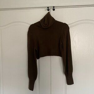 Crop turtleneck sweater